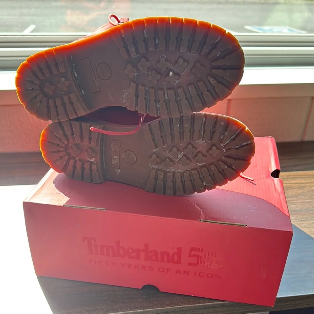 Timberland 6in waterproof Bold Red Boots men’s size 6 - Picture 5 of 7
